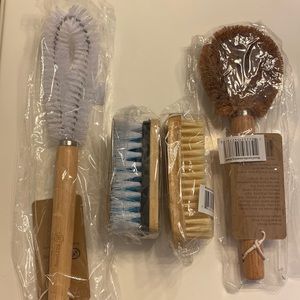 NWT-EZO Living Wooden Cleaning Brushes Bundle